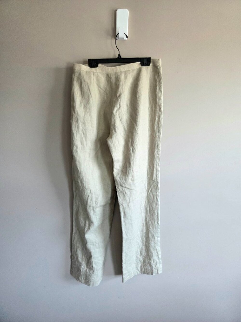 Classic Drawstring Linen Pants - Cream - Picture 2 of 9